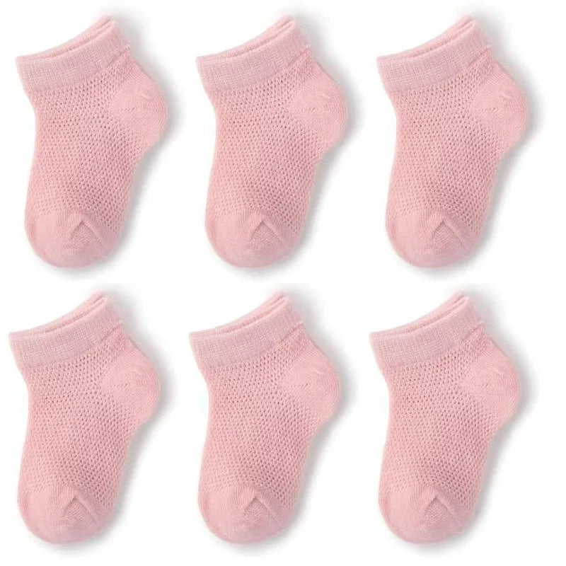 3 Pairs Summer Baby Thin Mesh Cotton Ankle Socks