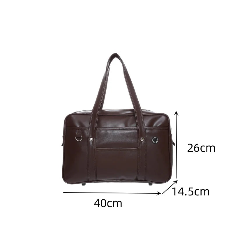Women’s PU Nylon Preppy Style School Shoulder Bag