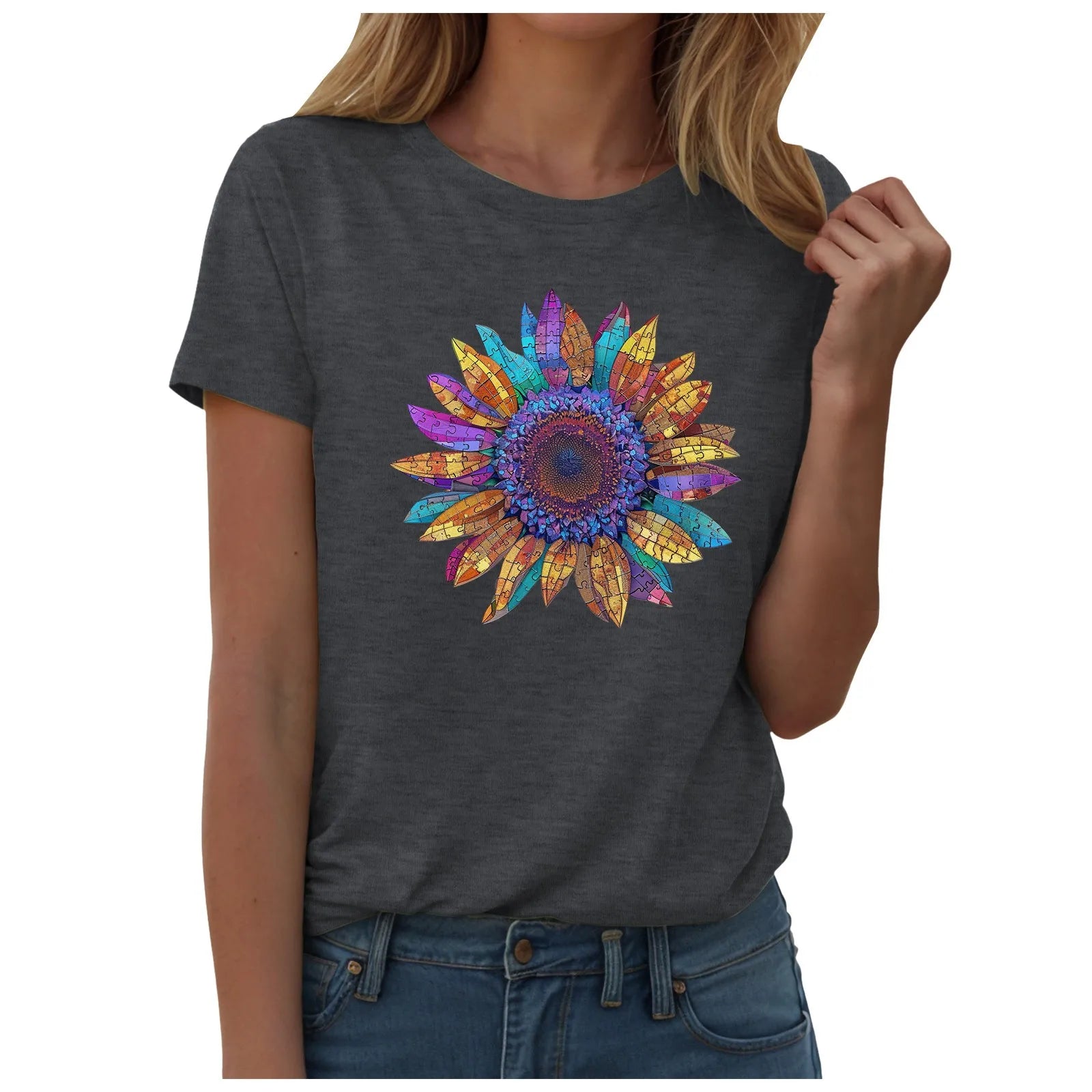 Sunflower Graphic T-Shirt for Women