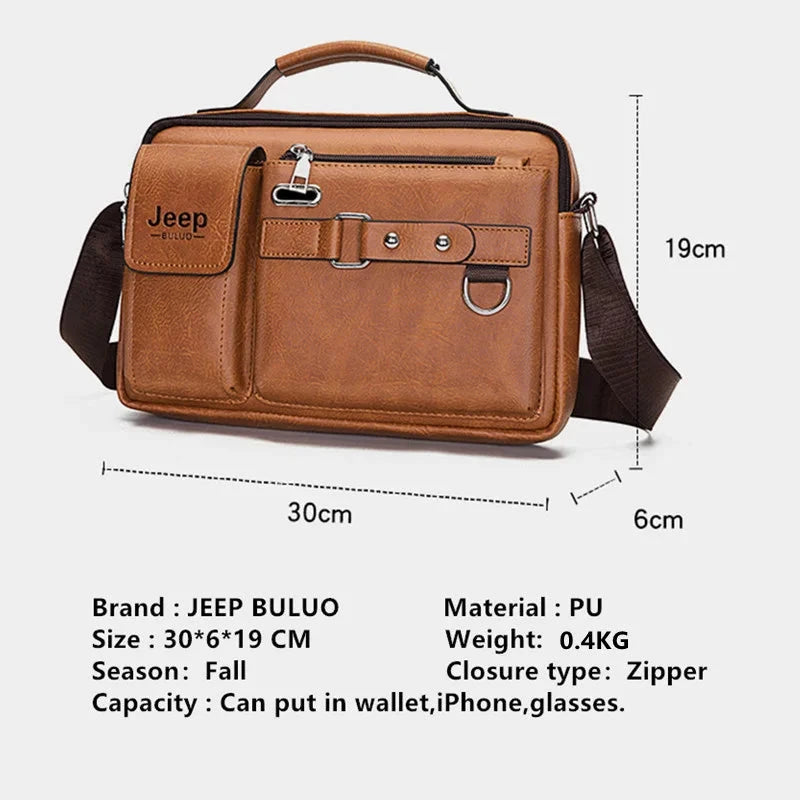 JEEP BULUO Multi-function Business Handbags for Men