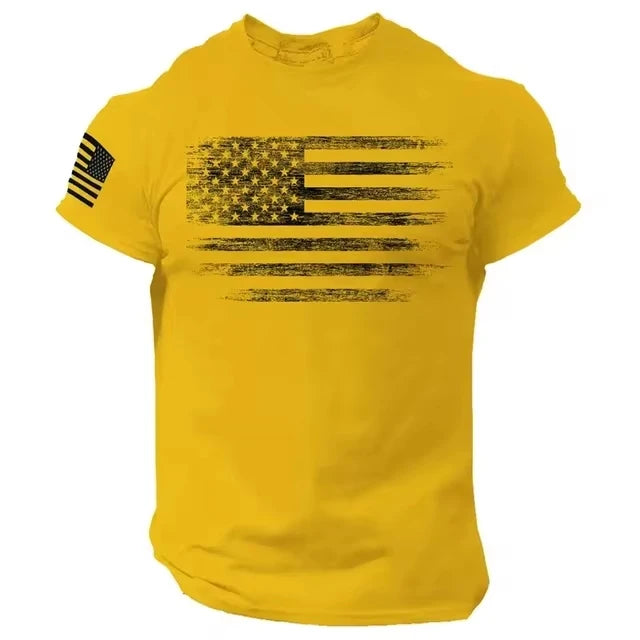 Men’s 3D USA Flag Print T-Shirt