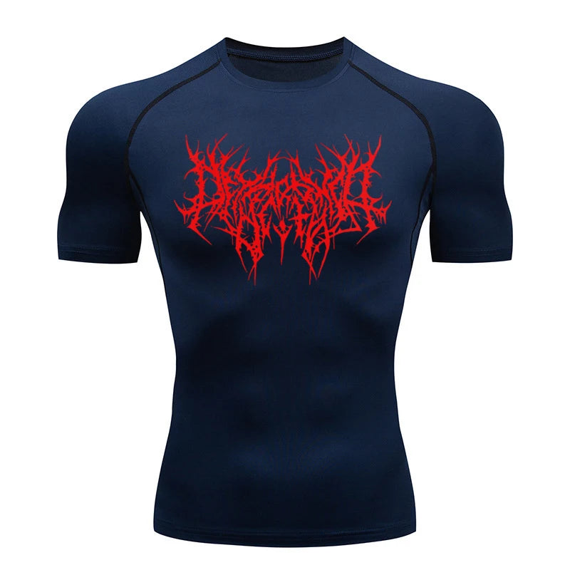 2024 Thorns Print Gym Tight T-Shirt Men&