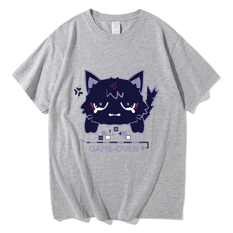 Unisex Genshin Impact T-Shirt | Scaramouche Cat Kawaii Graphic