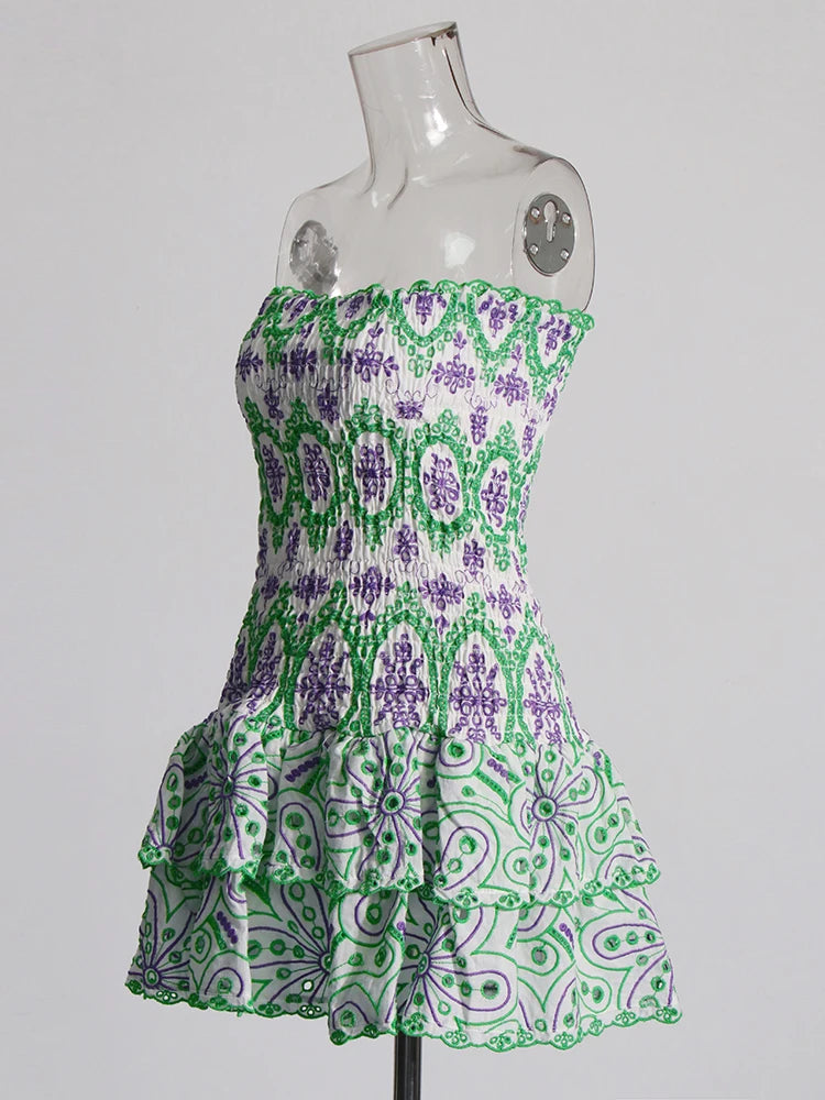 TWOTWINSTYLE Hit Color Print Dress