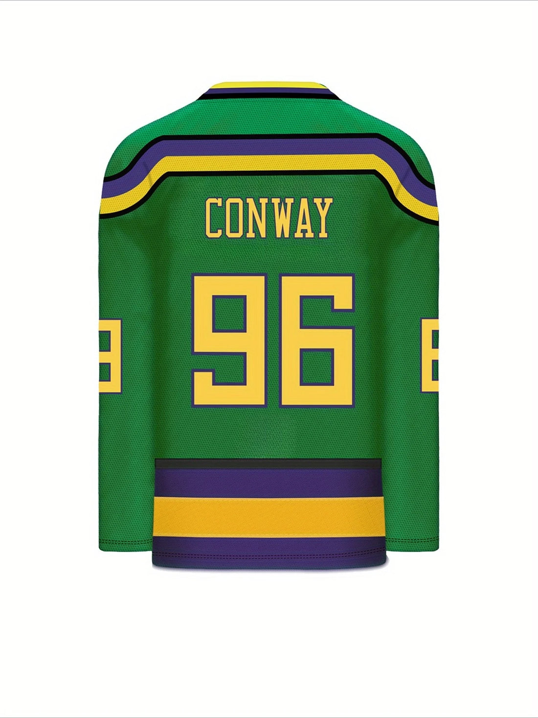 Men’s Ice Hockey Jersey | Green 3D Printed Quick-Dry Long-Sleeve Top