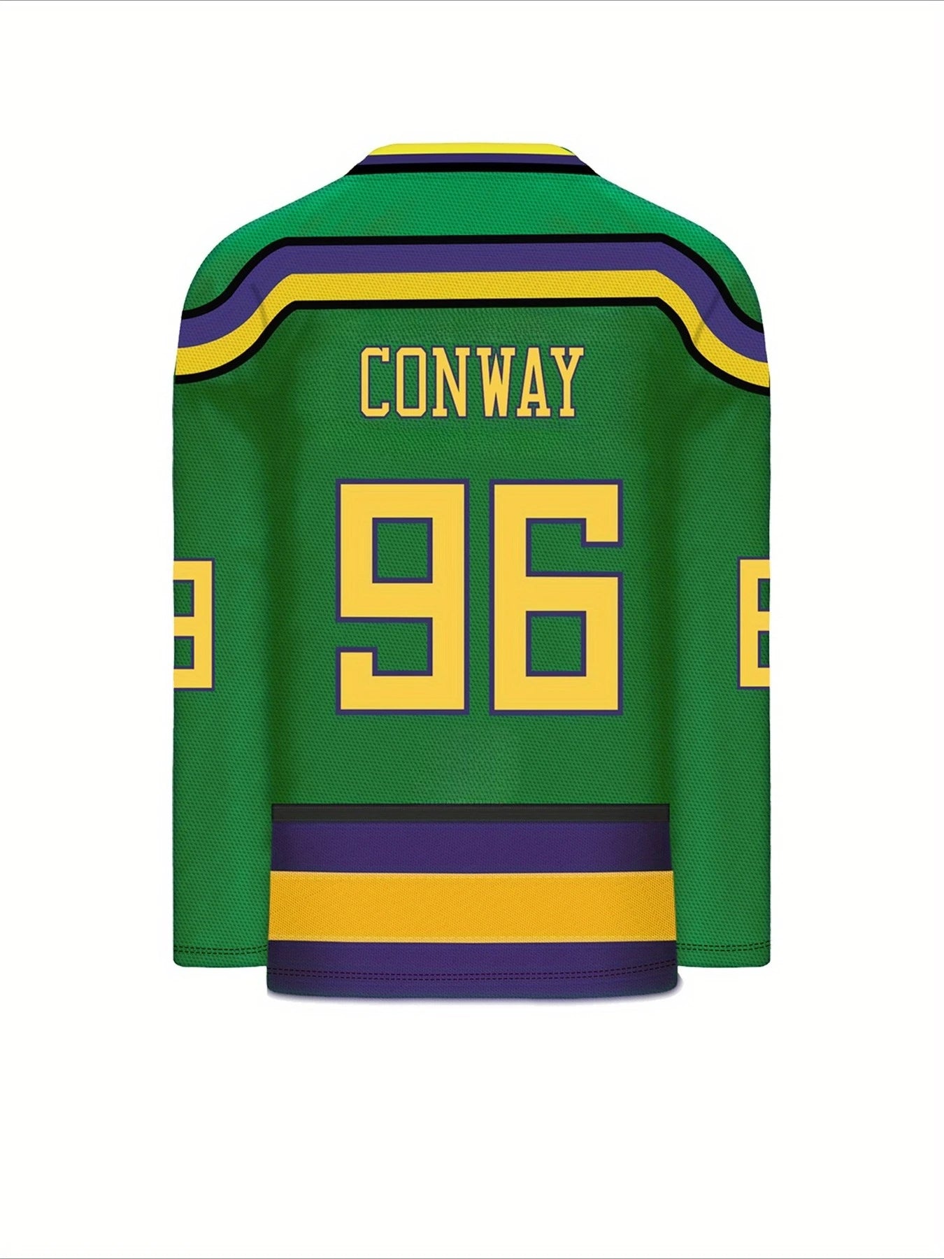 Men’s Ice Hockey Jersey | Green 3D Printed Quick-Dry Long-Sleeve Top