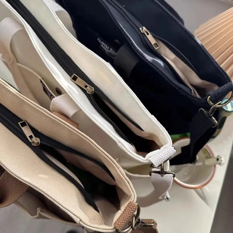 Urban Minimalist Canvas Tote Shoulder Bag