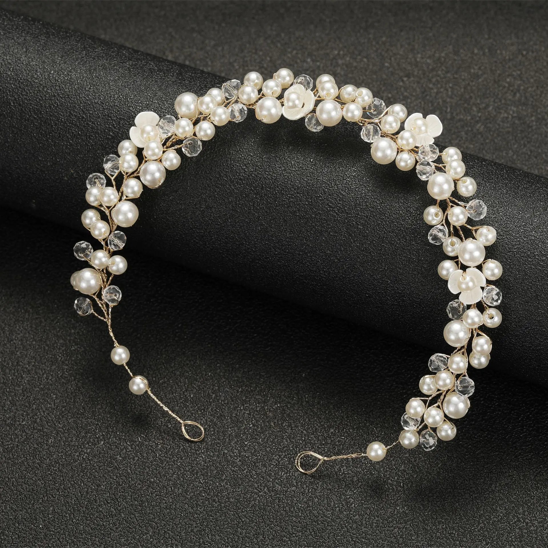 Elegant Crystal & Pearl Bridal Headband for Women