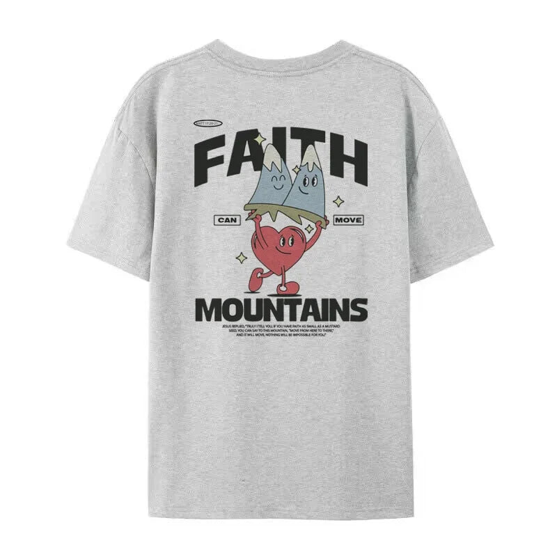 Retro Cartoon Bible Verse Funny T-Shirts Women Cute Christian Inspirational Tee Shirt Jesus Faith Streetwear Tops Unisex Clothes