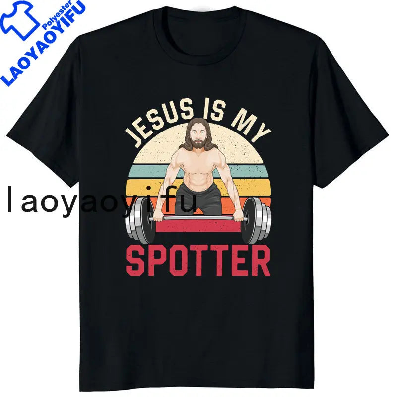 Retro Vintage Jesus Christ Gym T Shirts Men Pure Christian Faith Tee Top Short Sleeved Funny Printed Graphic Tshirt Gift