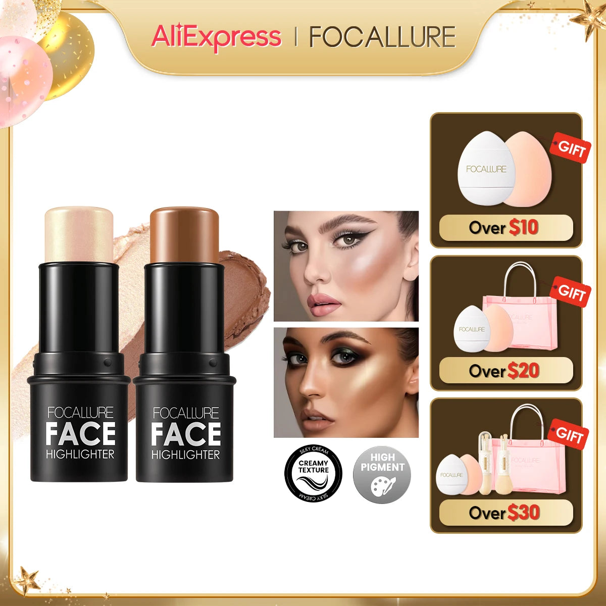 Waterproof Shimmer Face Stick