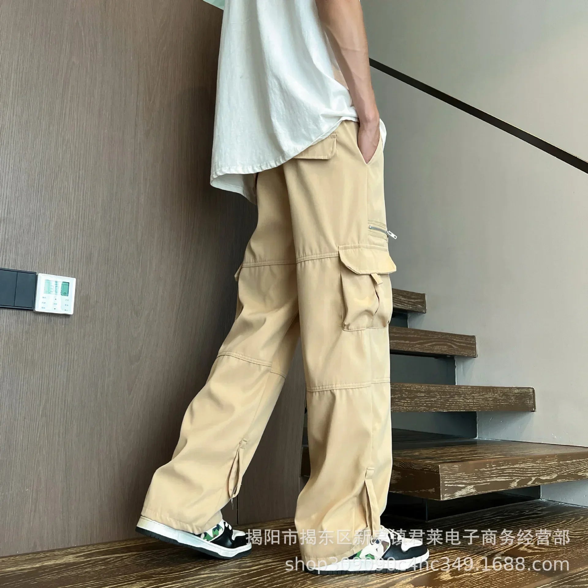 Light Luxury Oversized Cargo Pants for Men