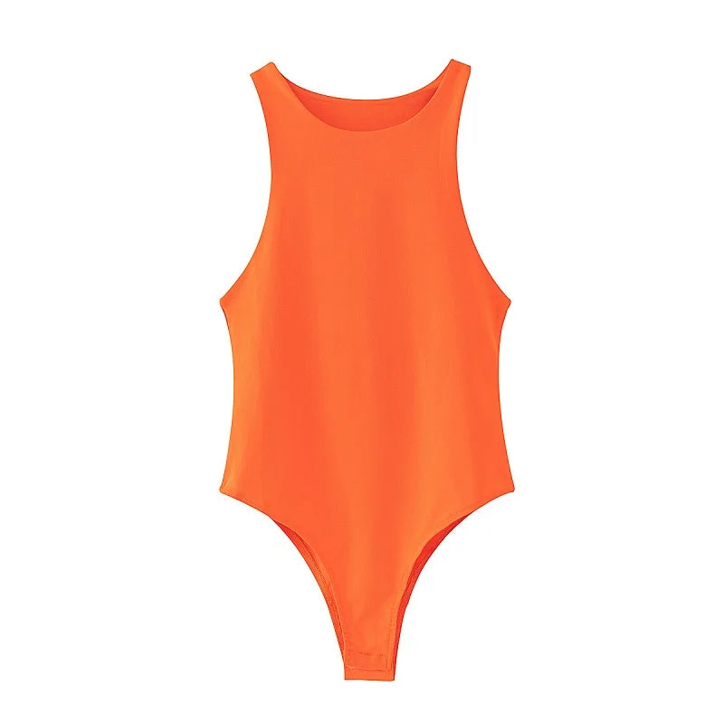 Summer Solid Sexy Bodycon Bodysuits for Women