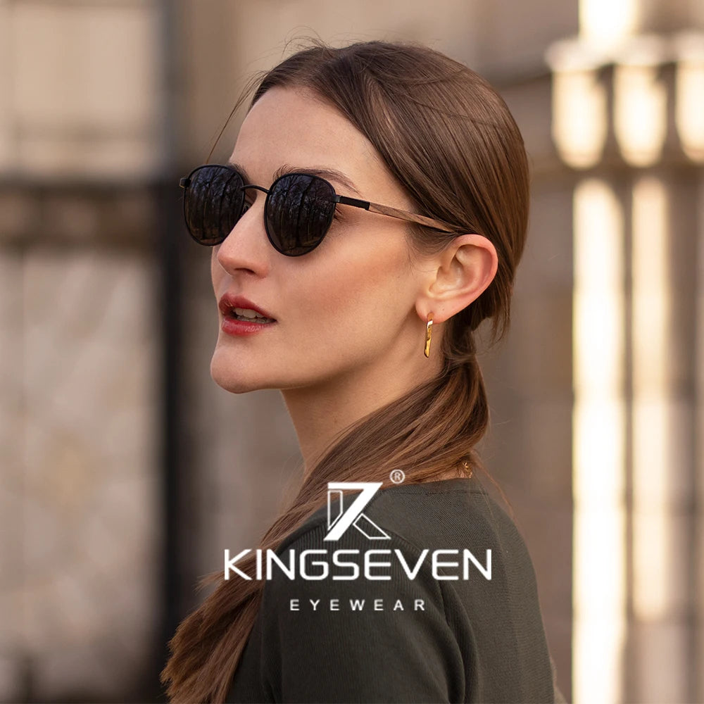 KINGSEVEN Polarized Wooden Sunglasses for Men