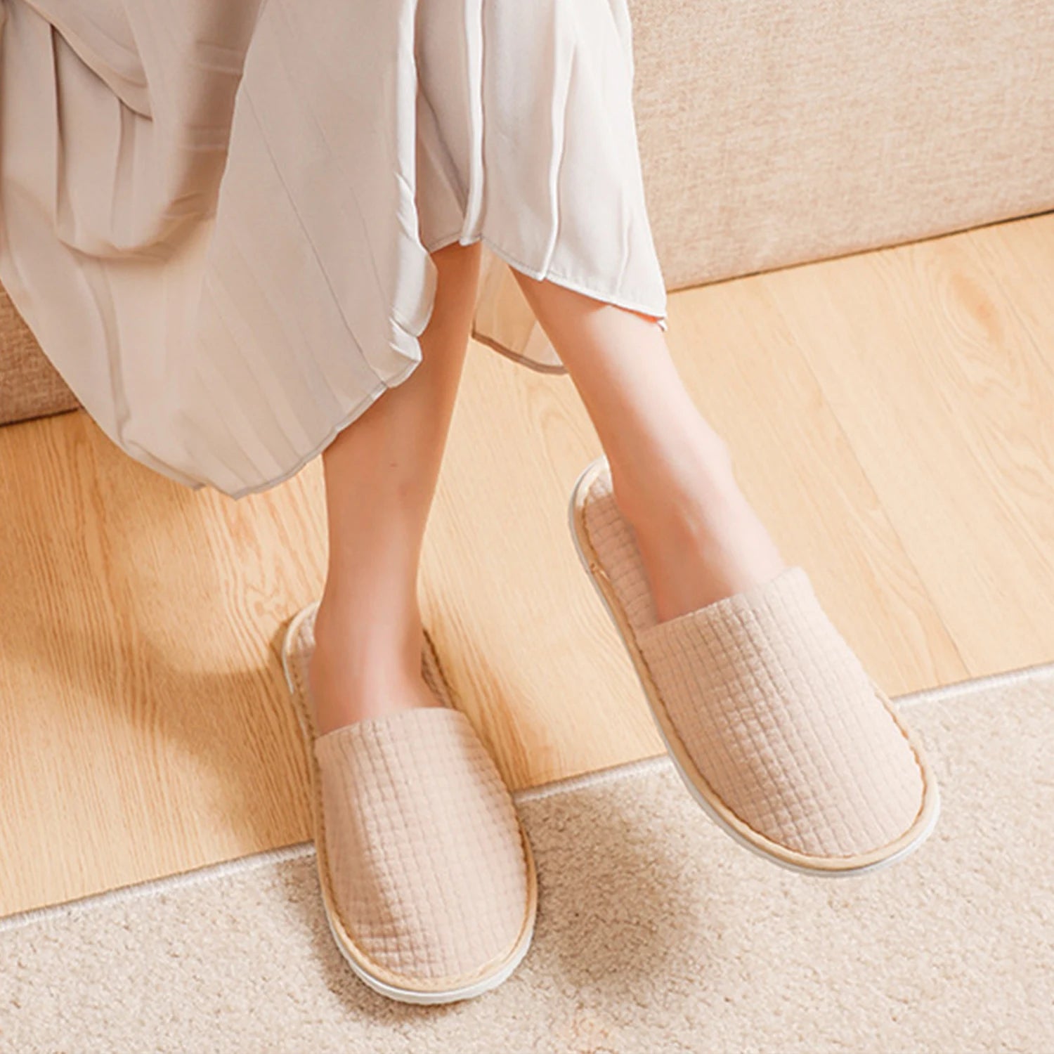 1 Pair Unisex Disposable Slippers