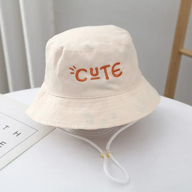 Double-Sided Baby Bucket Hat – Embroidered Summer Sun Cap