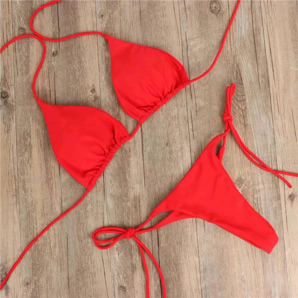Summer Swimsuit Women’s Sexy Bikini Set with Padded Bra