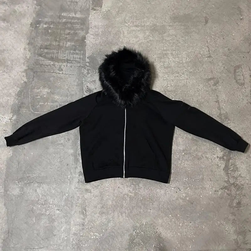 Y2K Streetwear Zip Up Hoodie