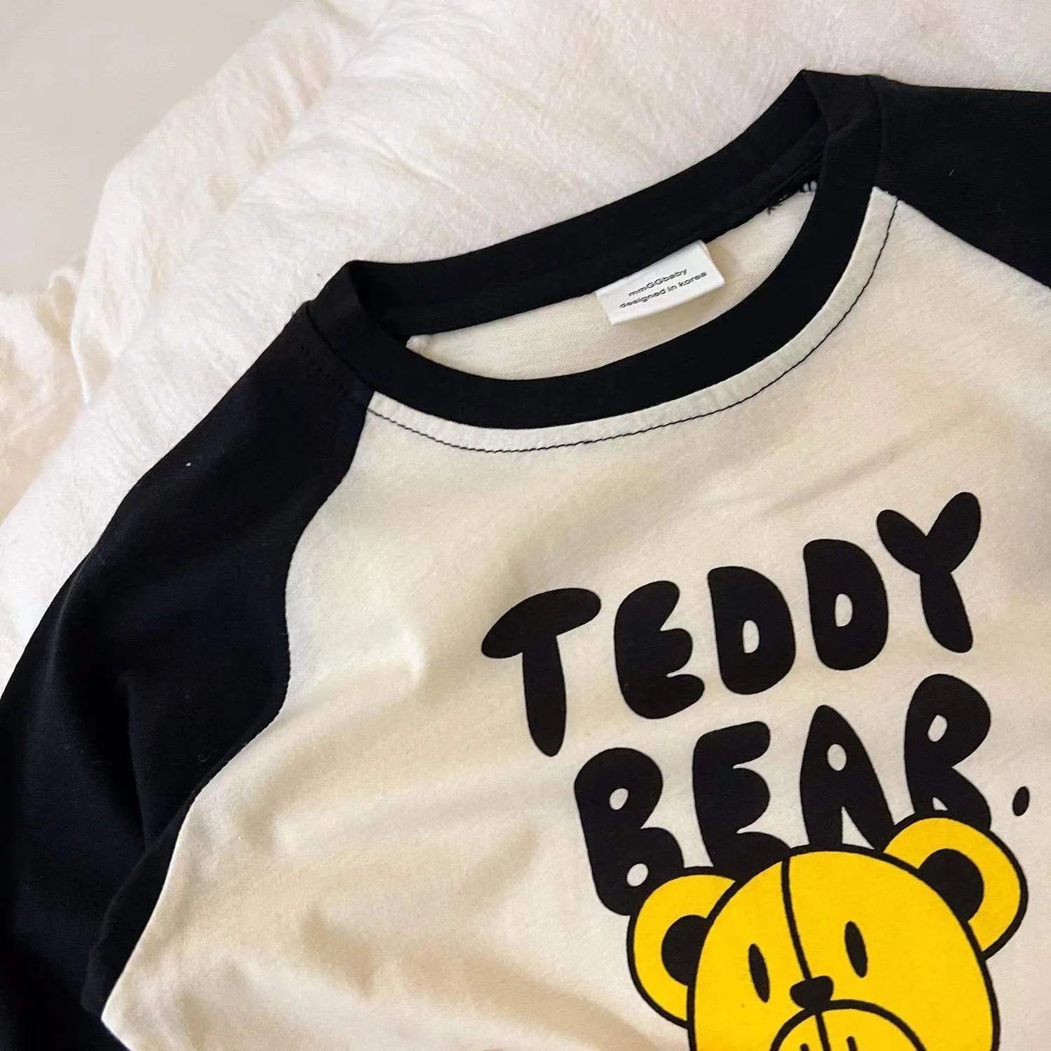 Cartoon Spliced Long Sleeve T-Shirt