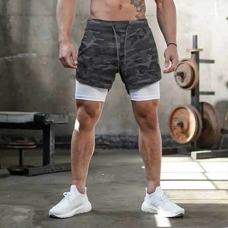Men’s 2-in-1 Double Layer Sports Shorts