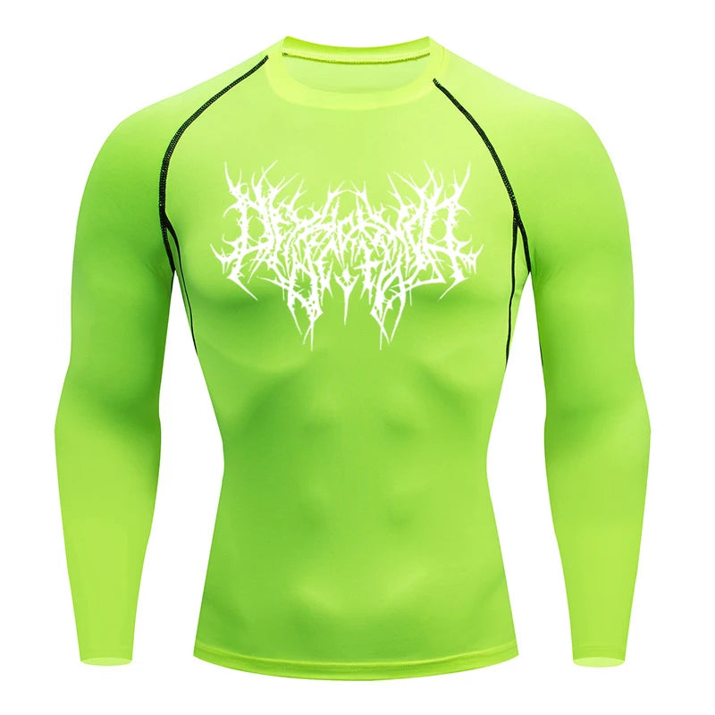 2024 Thorns Print Gym Tight T-Shirt Men&
