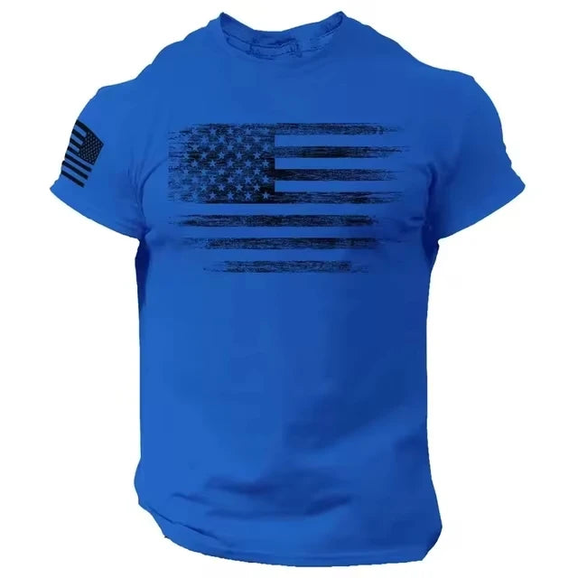Men’s 3D USA Flag Print T-Shirt