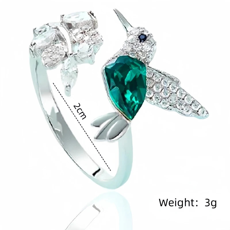 Elegant Blue Stone Adjustable Ring