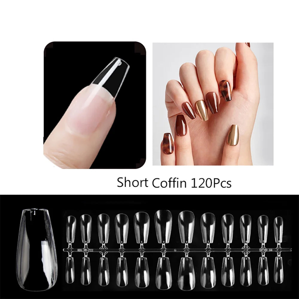 120pcs Matte Press On Nail Tips
