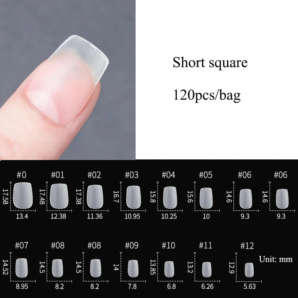 120pcs Matte Press On Nail Tips