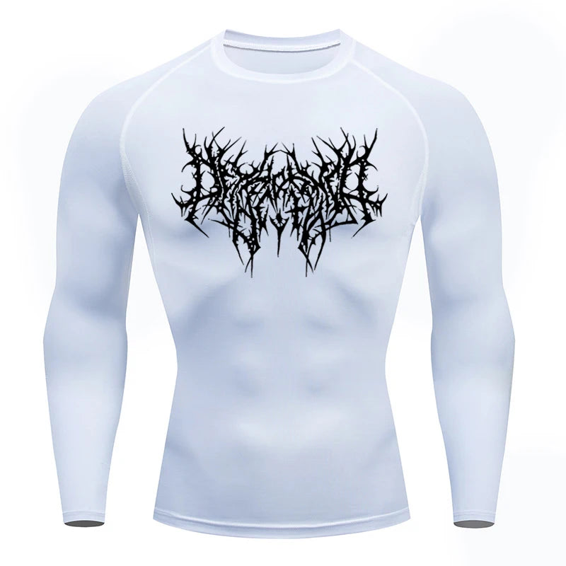2024 Thorns Print Gym Tight T-Shirt Men&