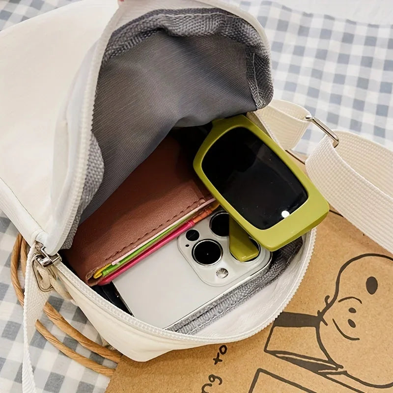 Casual Cotton Shoulder Messenger Bag – Mobile & Card Crossbody
