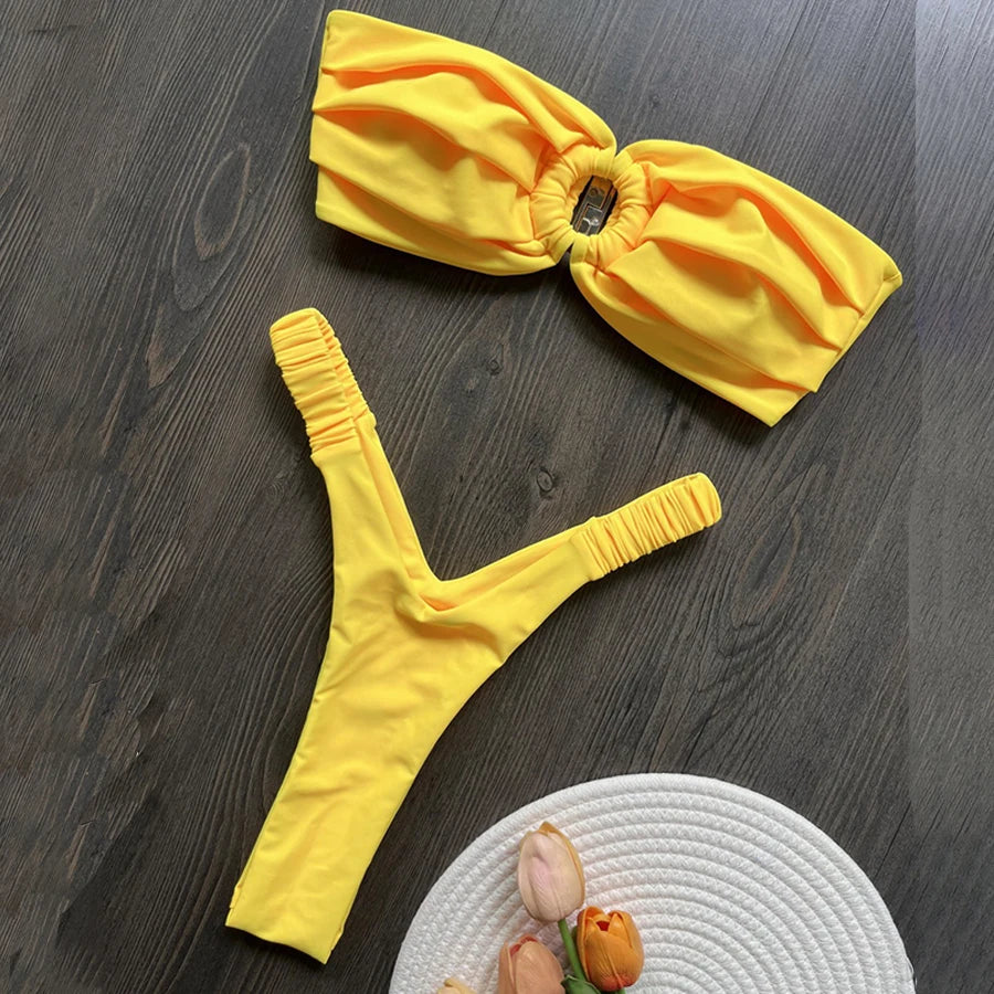 Sexy Bandeau Brazilian Swimsuit for Women
