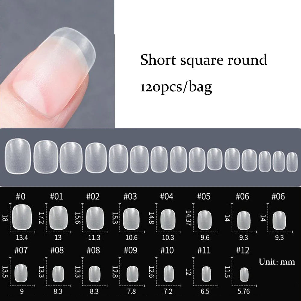 120pcs Matte Press On Nail Tips
