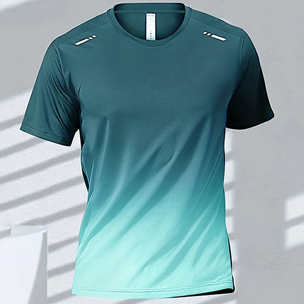 Men’s Quick-Dry Gradient Sports T-Shirt