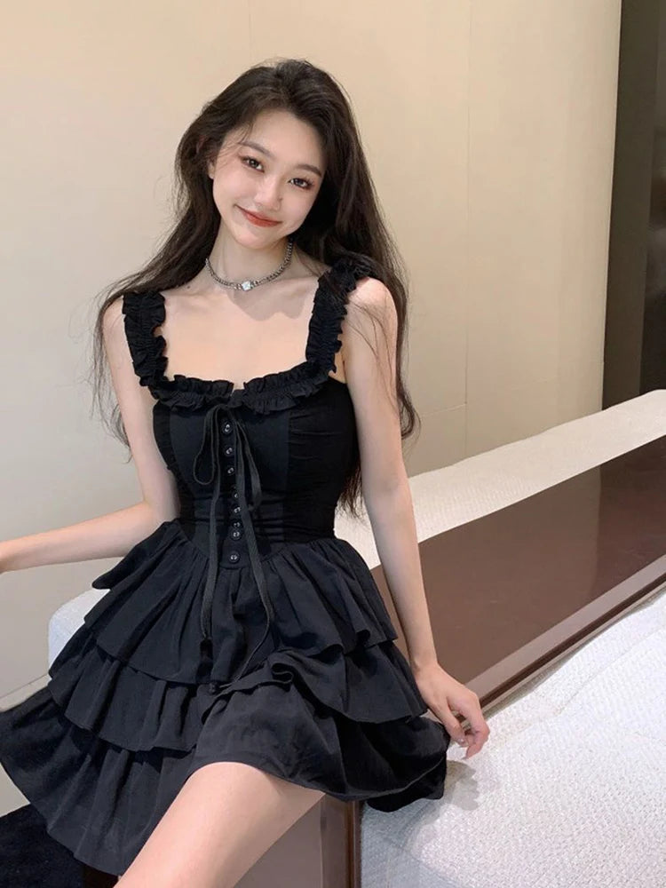 Sexy Slip Lolita Style Black Dress