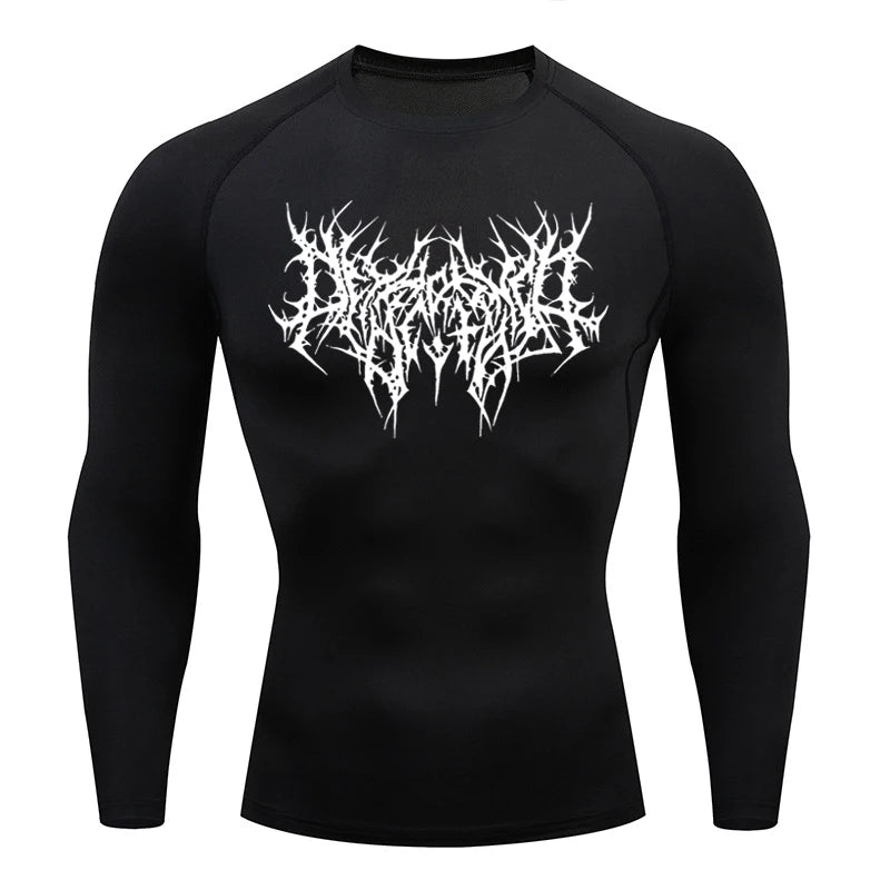 2024 Thorns Print Gym Tight T-Shirt Men&
