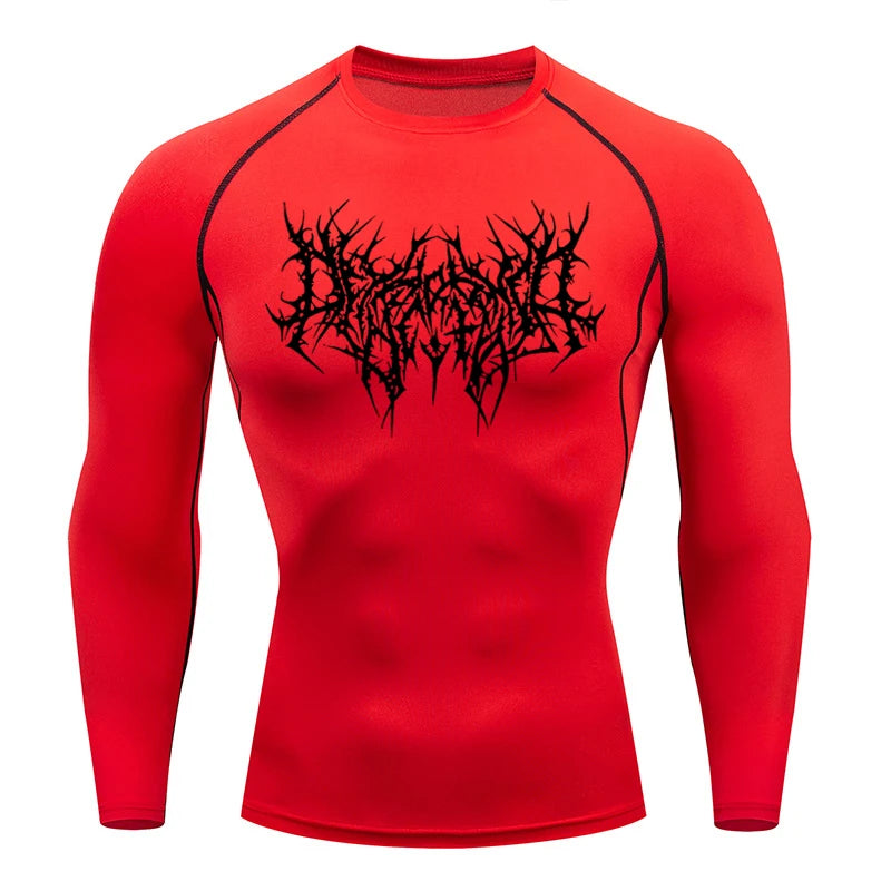 2024 Thorns Print Gym Tight T-Shirt Men&