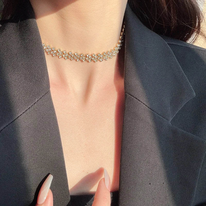 Luxury Full Rhinestone Choker Necklace