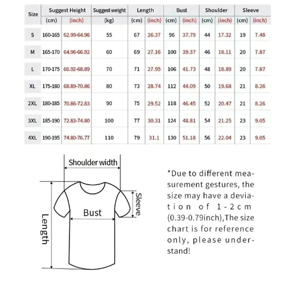 Fashion Kawaii Oversized Men T Shirt Pattern Y2K Cotton Print Round Neck Loose T-shirt Summer Women&