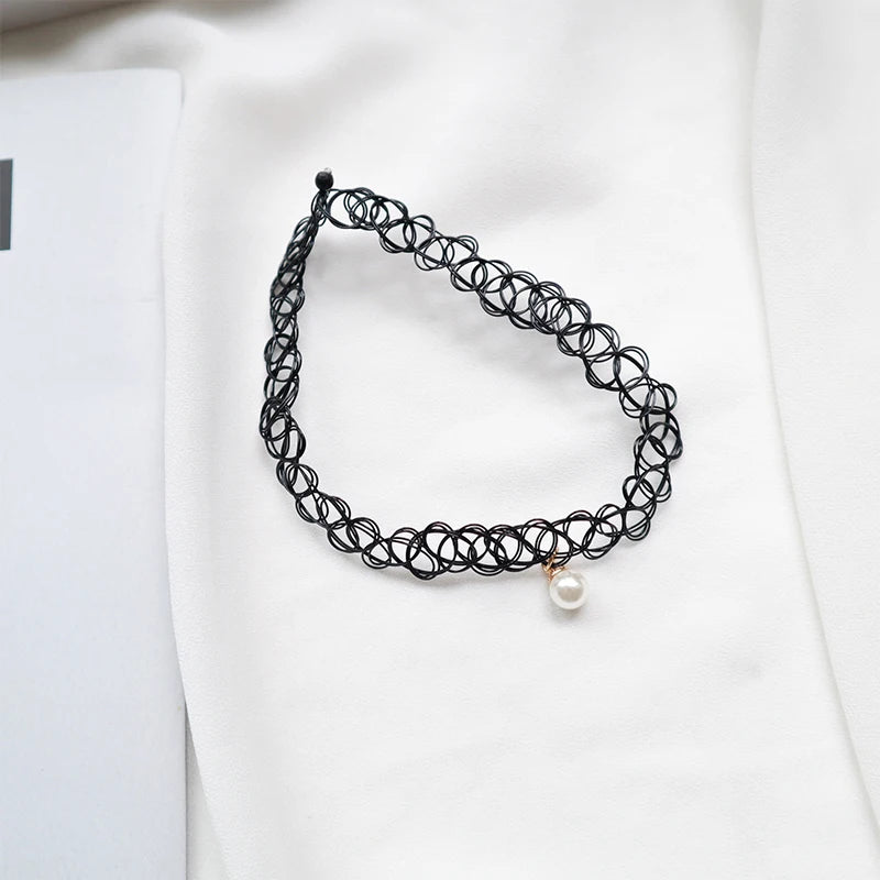 Black Star Choker Necklace for Women & Girls