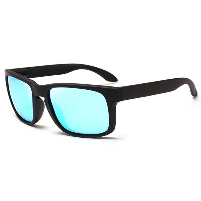 Classic Black Square Polarized Sunglasses for Men