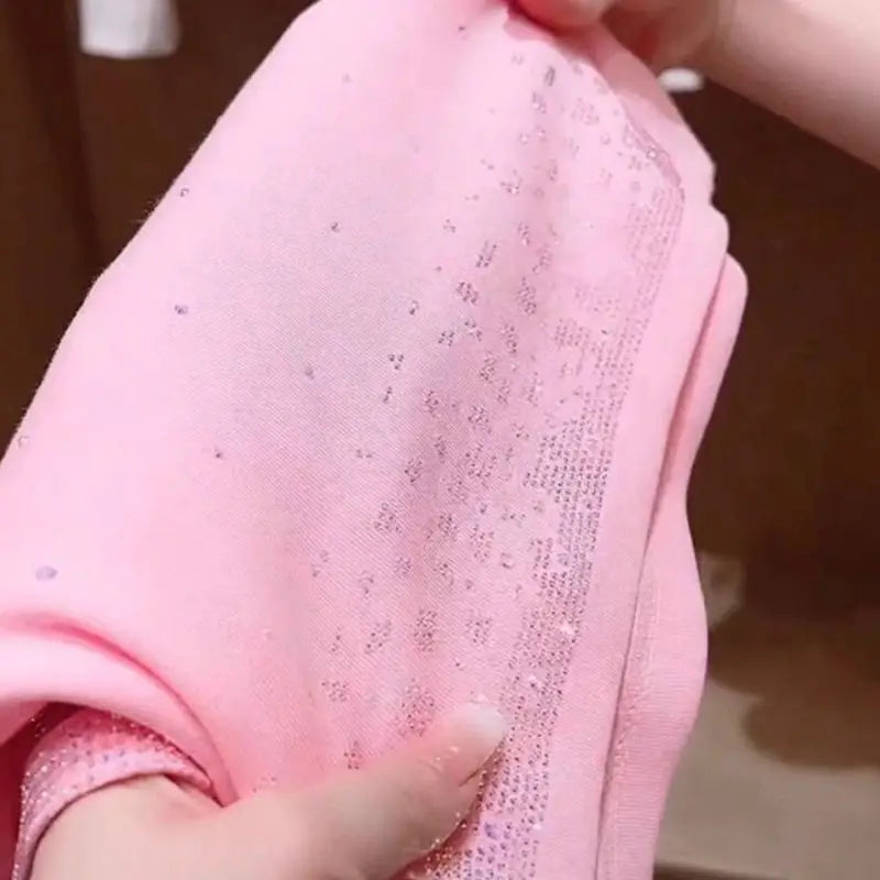 Plus Size Y2K Pink Shine Rhinestone Women’s Shorts | High-Waist Summer Hot Shorts