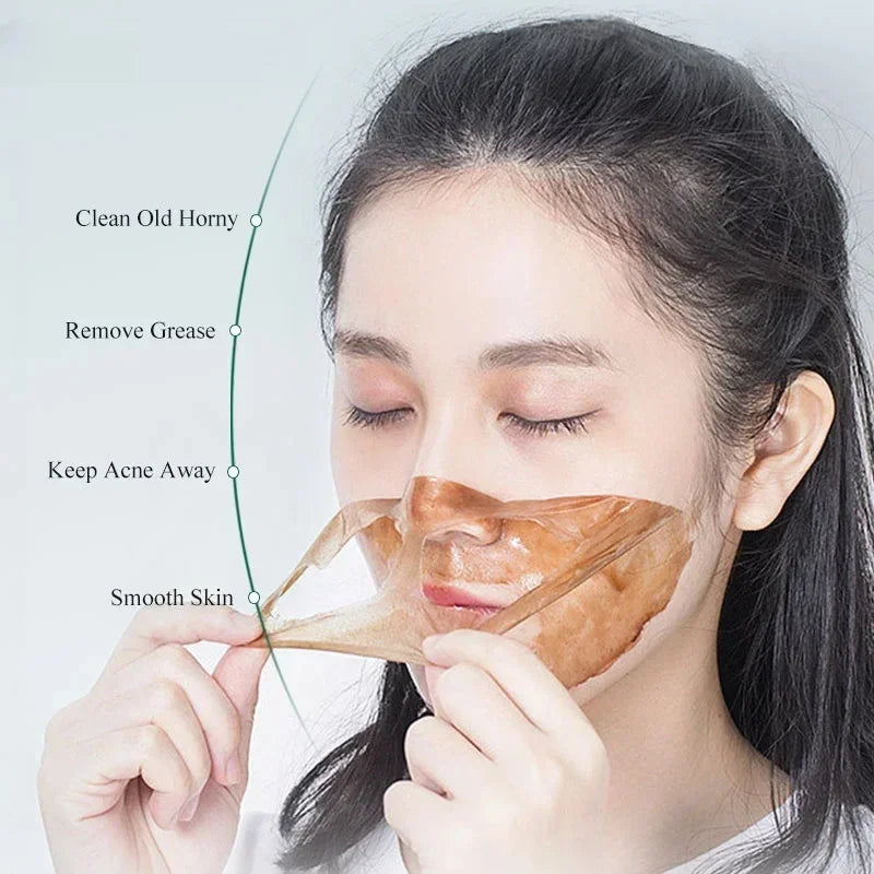 Bamboo Charcoal Nose Peel-Off Mask for Deep Cleansing & Acne Spot Treatment