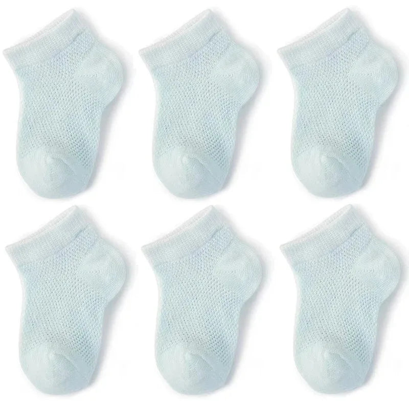 3 Pairs Summer Baby Thin Mesh Cotton Ankle Socks