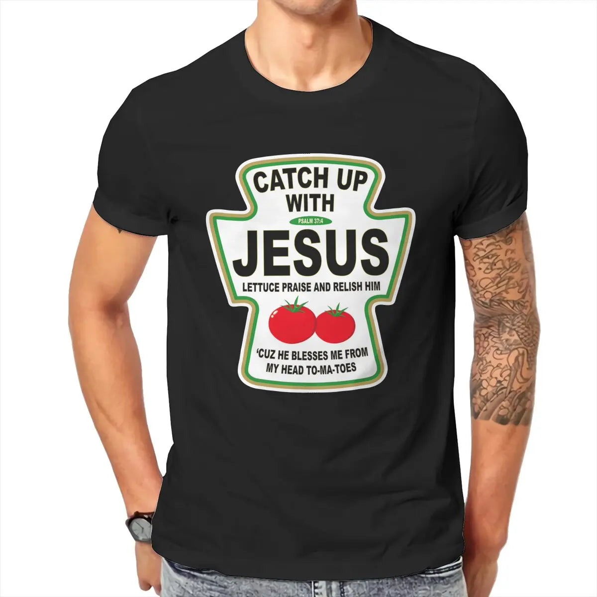 Christian Catch Up With Jesus Ketchup Men&