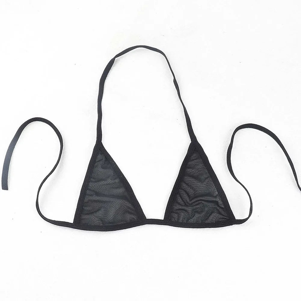 Bra Bikini Swimwear Tie Side Thong, Solid Color