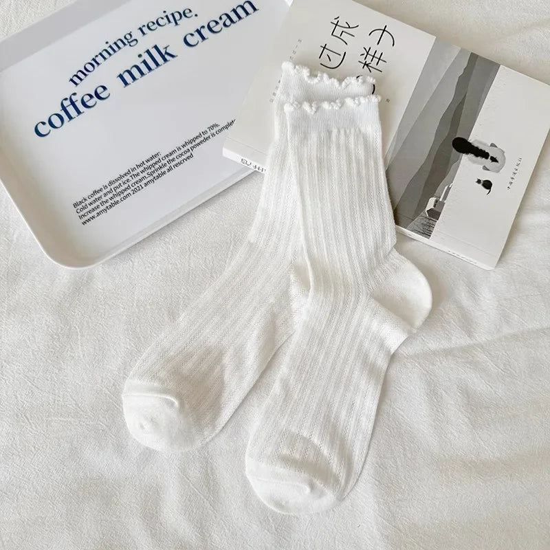 1 Pair Women’s Hollow-Out Long Loose Socks