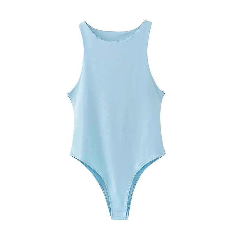 Summer Solid Sexy Bodycon Bodysuits for Women
