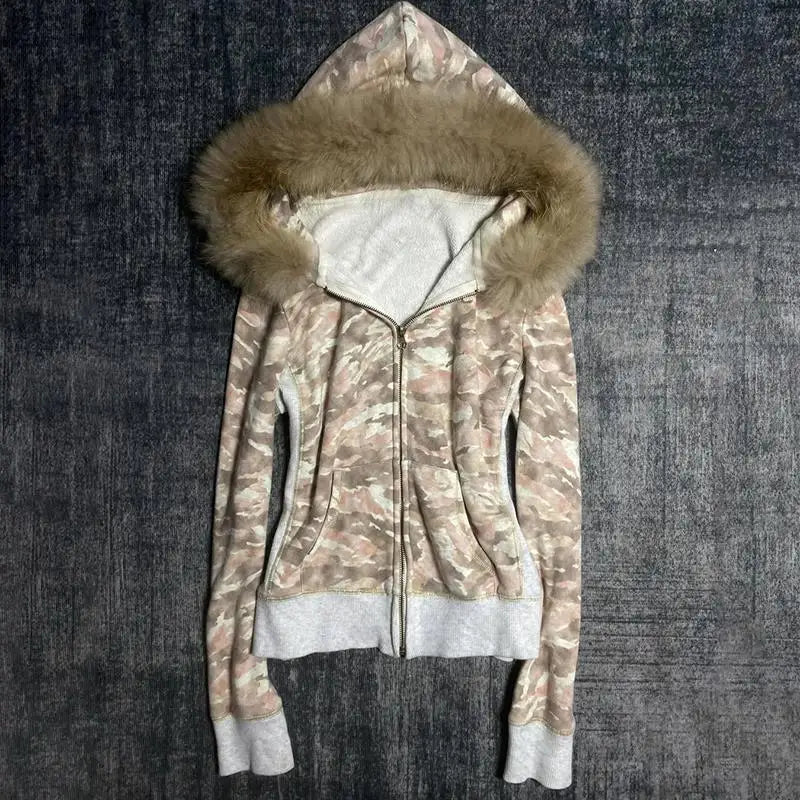 Y2K Streetwear Zip Up Hoodie