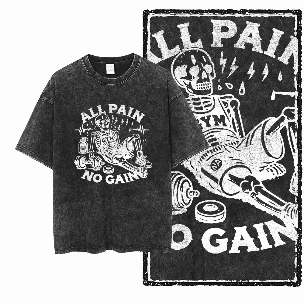 Bodybuilding Acid-Washed Graphic T-Shirt | Vintage Streetwear Unisex Tee